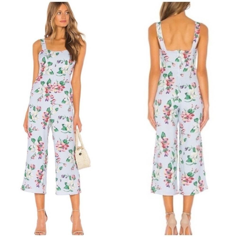Majorelle Haven Floral Jumpsuit in Blue Paradise
